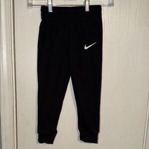 Nike Kids Black Sweatpants with White Logo